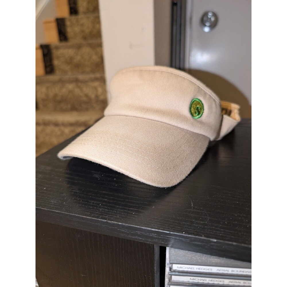 Seedless Visor Adult Flex-Fit Vintage Y2K Beige Logo